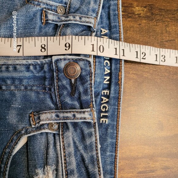 American Eagle Jeans 4 R Jegging Super Stretch Super Hi Rise Medium Light Wash - Picture 9 of 12